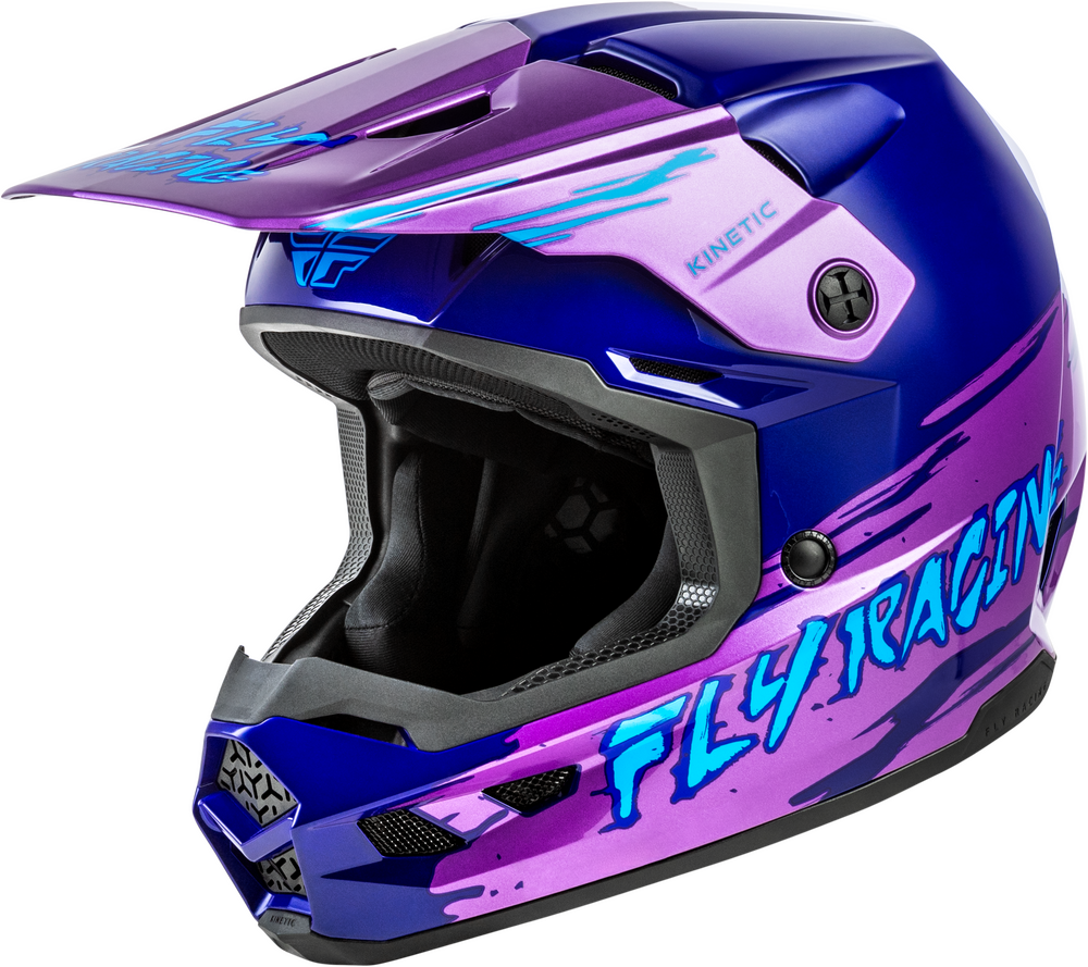 Purple Pit Bike Helmet FLY RACING YOUTH KINETIC SURGE HELMET PINK