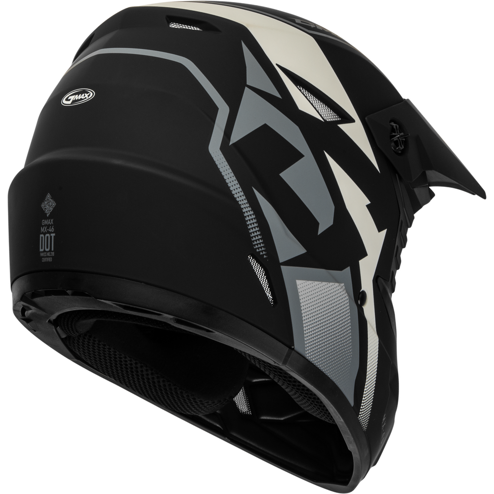 GMAX MX-46 COMPOUND HELMET MATTE BLACK/GREY/WHITE XL