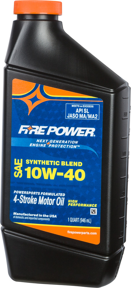 FIRE POWER SYNTHETIC BLEND 4-STROKE OIL 10W-40 QT 12/CASE