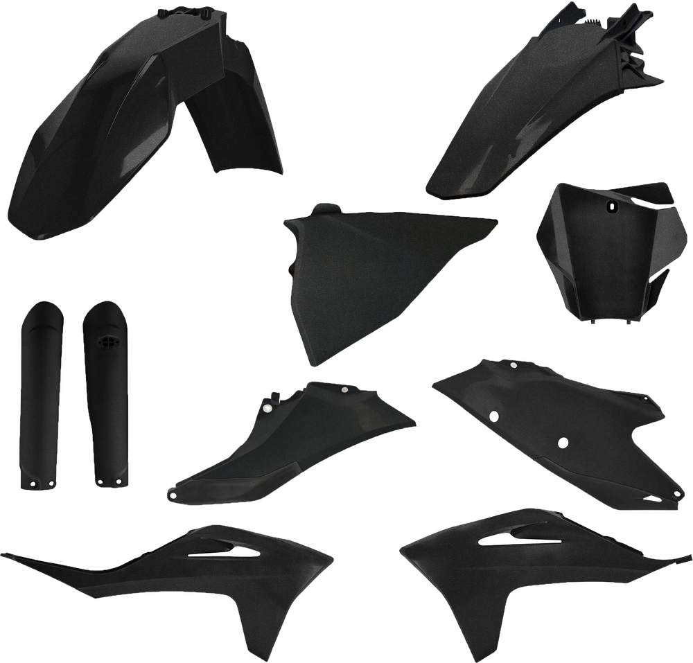 ACERBIS FULL PLASTIC KIT GAS BLACK METALLIC