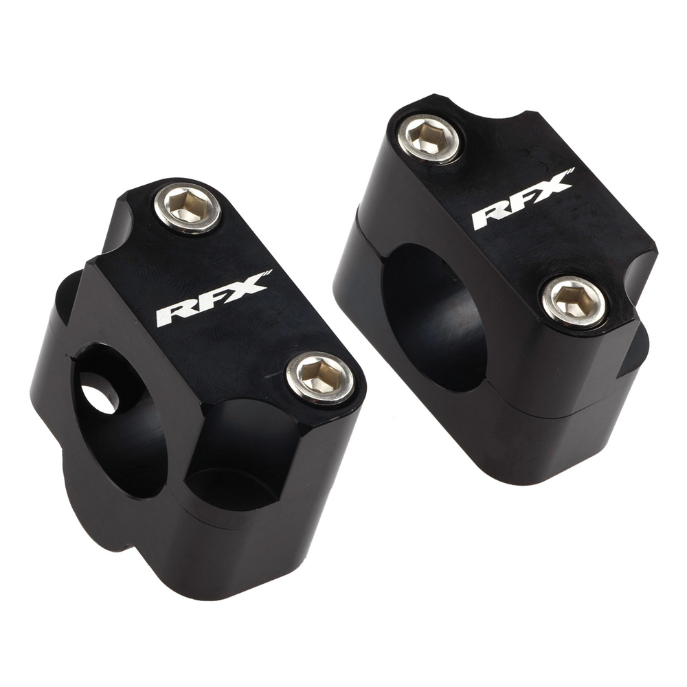 Rfx Handlebar Adaptor Kit Black Universal 7/8" To 1 1/8"