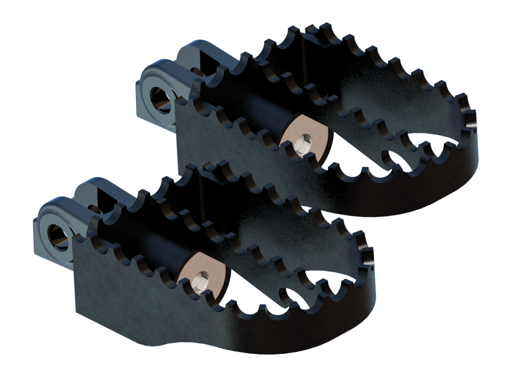 BURLY BRAND MX STYLE STYLE FOOT PEGS RIDER BLACK