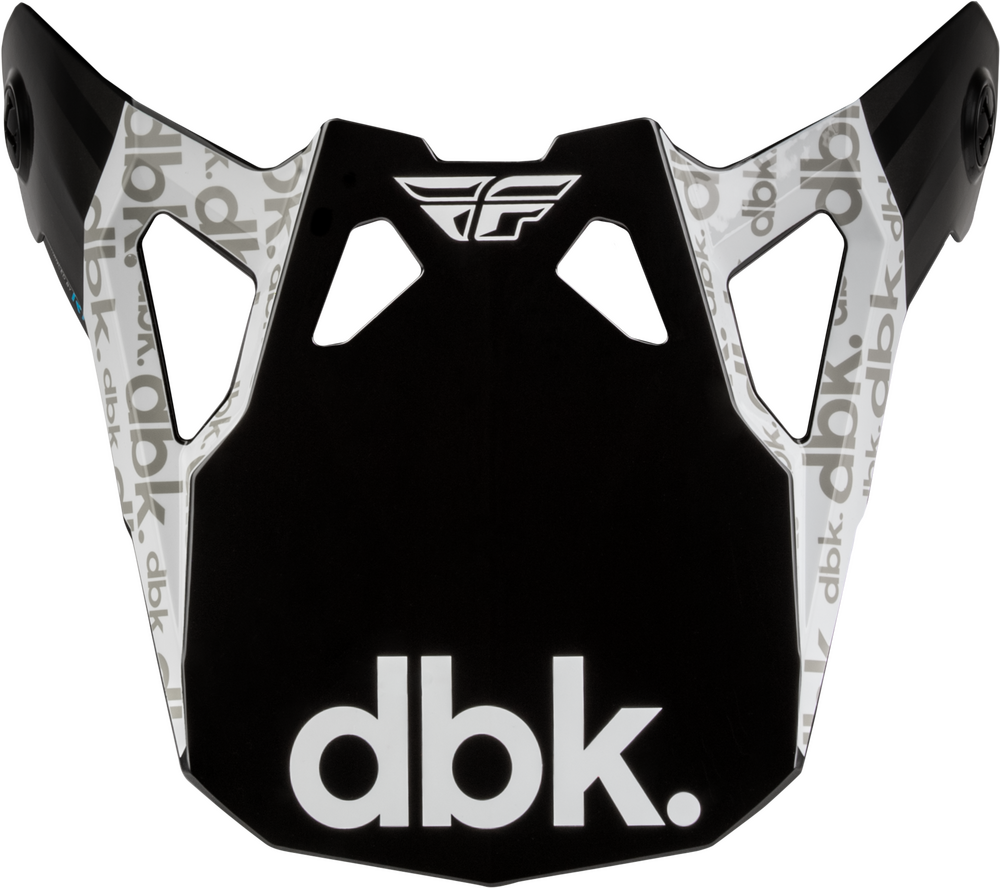 Fly Racing FORMULA CP DBK VISOR BLACK/WHITE/GREY YL-LG — Black/White/Grey