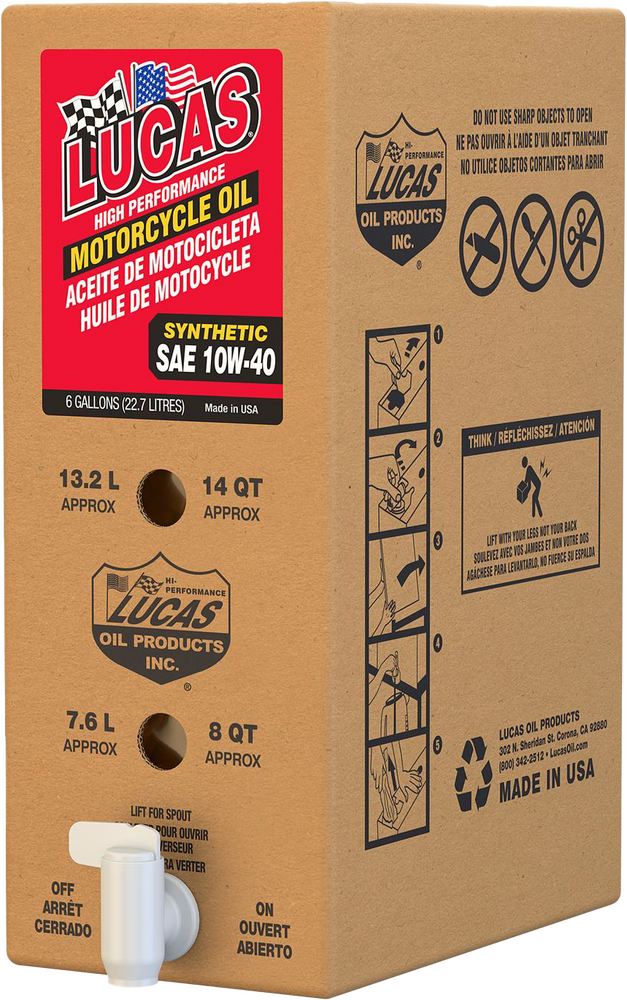 LUCAS SYNTHETIC HIGH PERFORMANCE OIL 10W40 6 GAL BIB