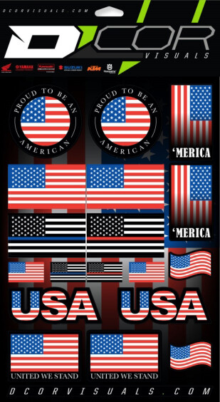 D-COR USA STICKER SHEET