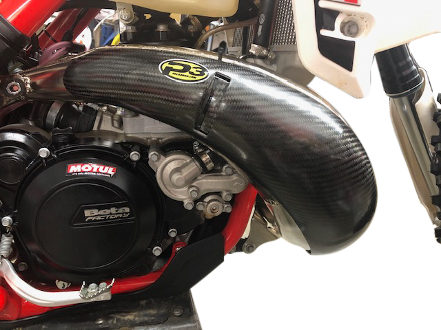 P3 Carbon Fiber MAXCoverage Pipe Guard Beta 250 RR / 300 RR / RX 2019-2025