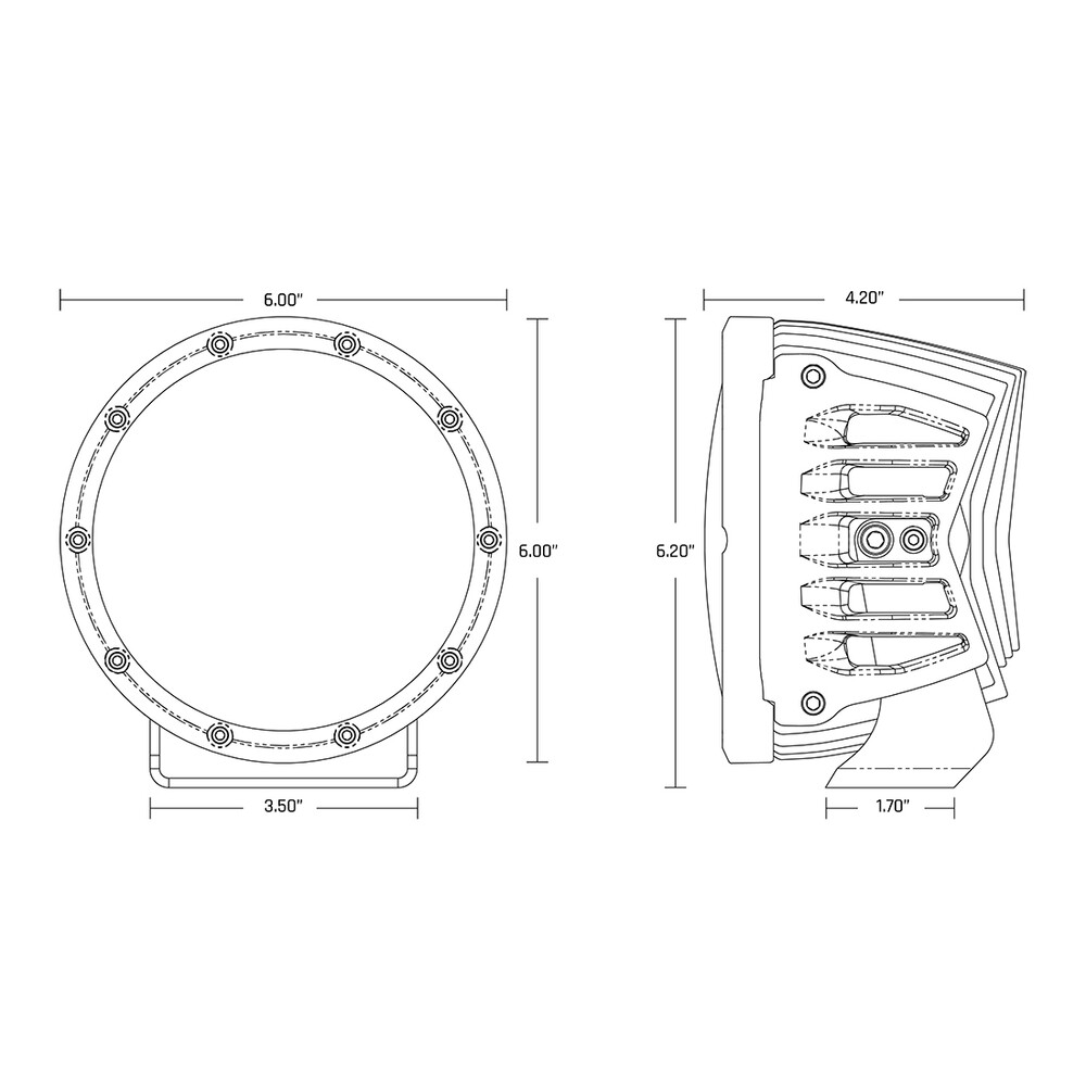 Rigid 360-Series RGBW 6 Inch Round Lights