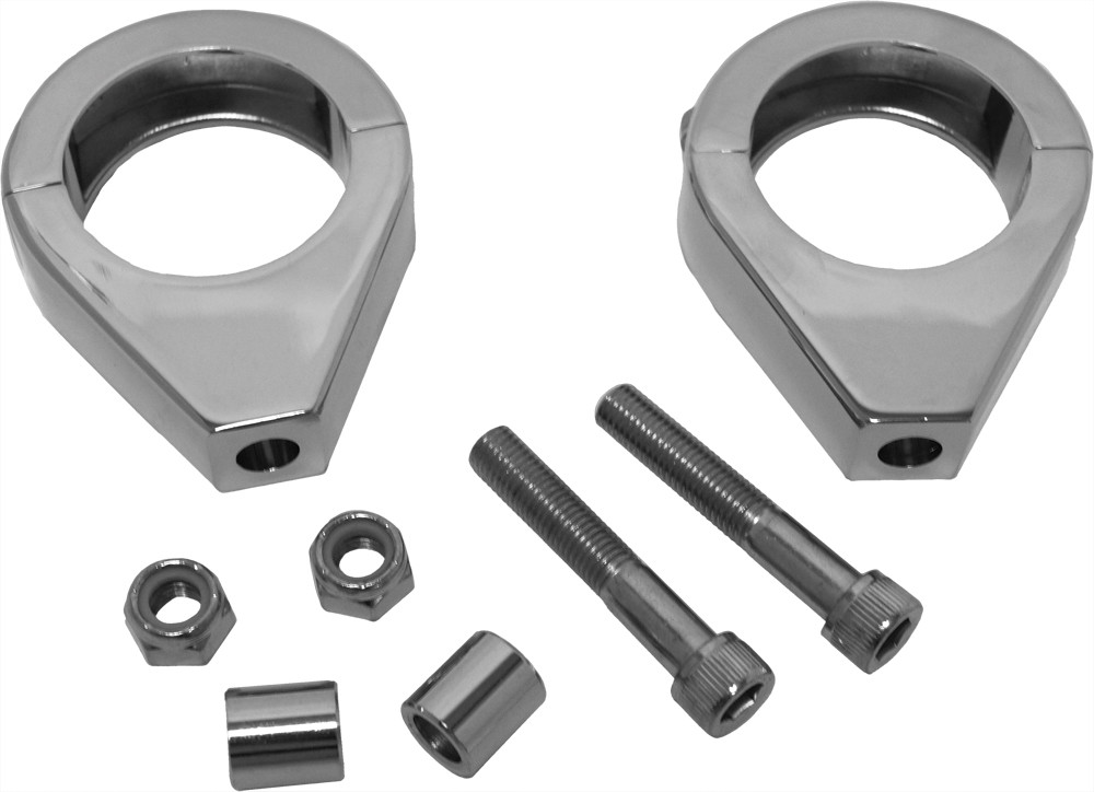 HARDDRIVE TURNSIGNAL CLAMPS 39MM PR CHROME