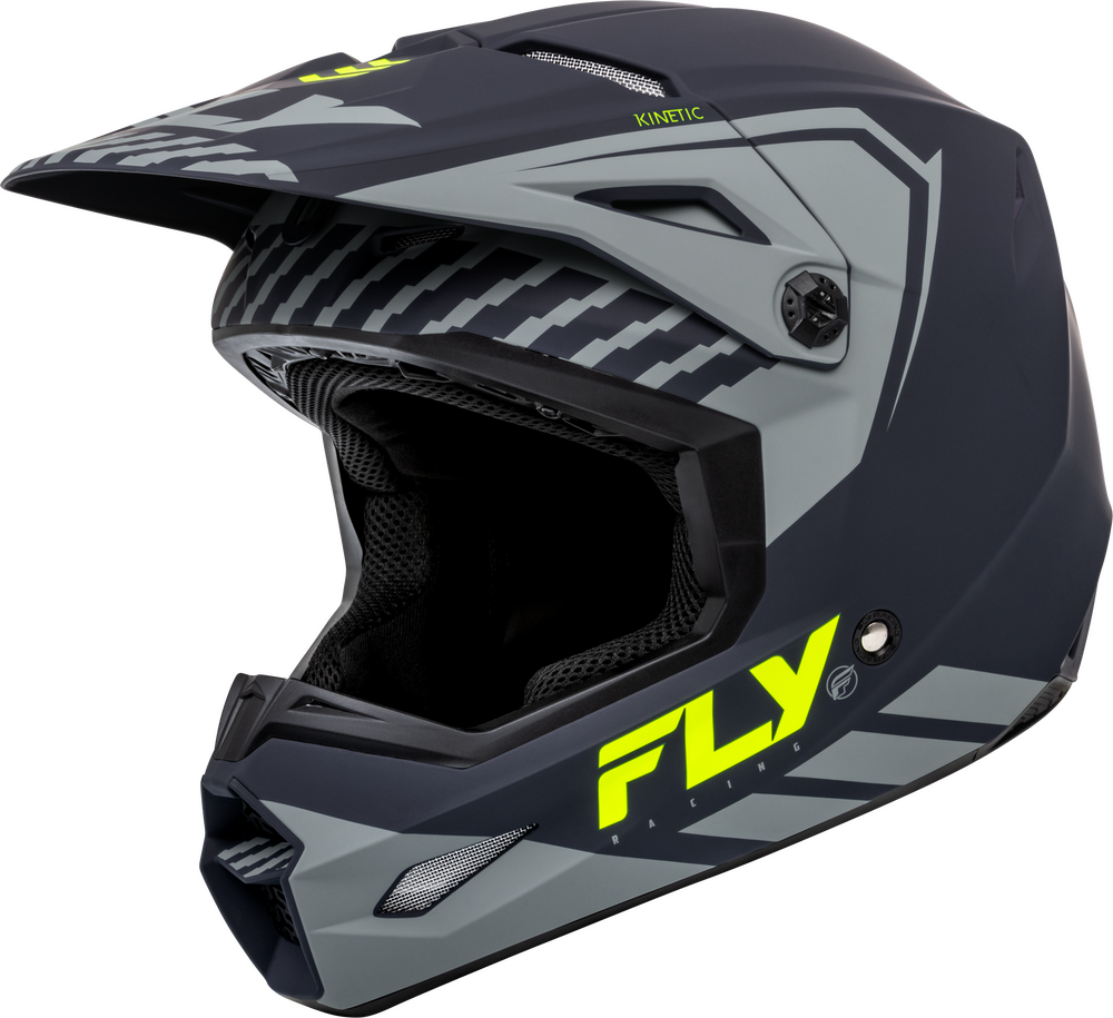Fly Racing Youth Kinetic Menace Helmet (2024) — Matte Grey