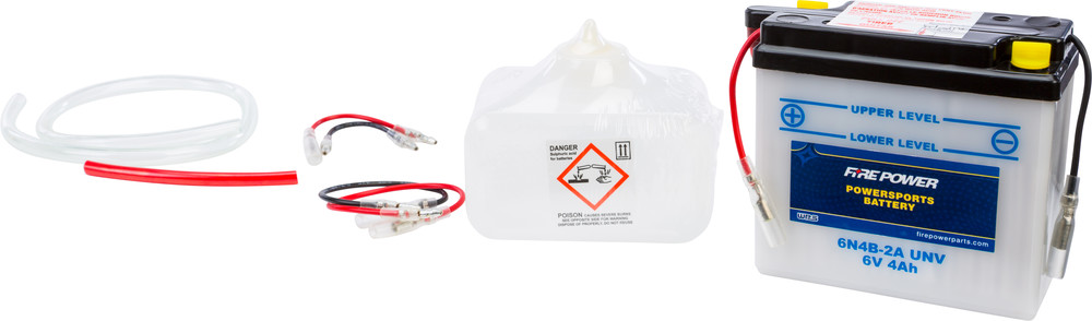 FIRE POWER BATTERY W/ACID 6N4B-2A UNV 6V
