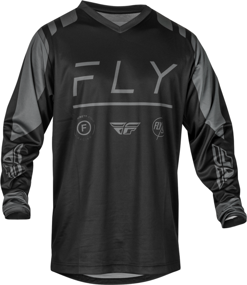 Fly Racing F-16 Jersey — Black/Charcoal