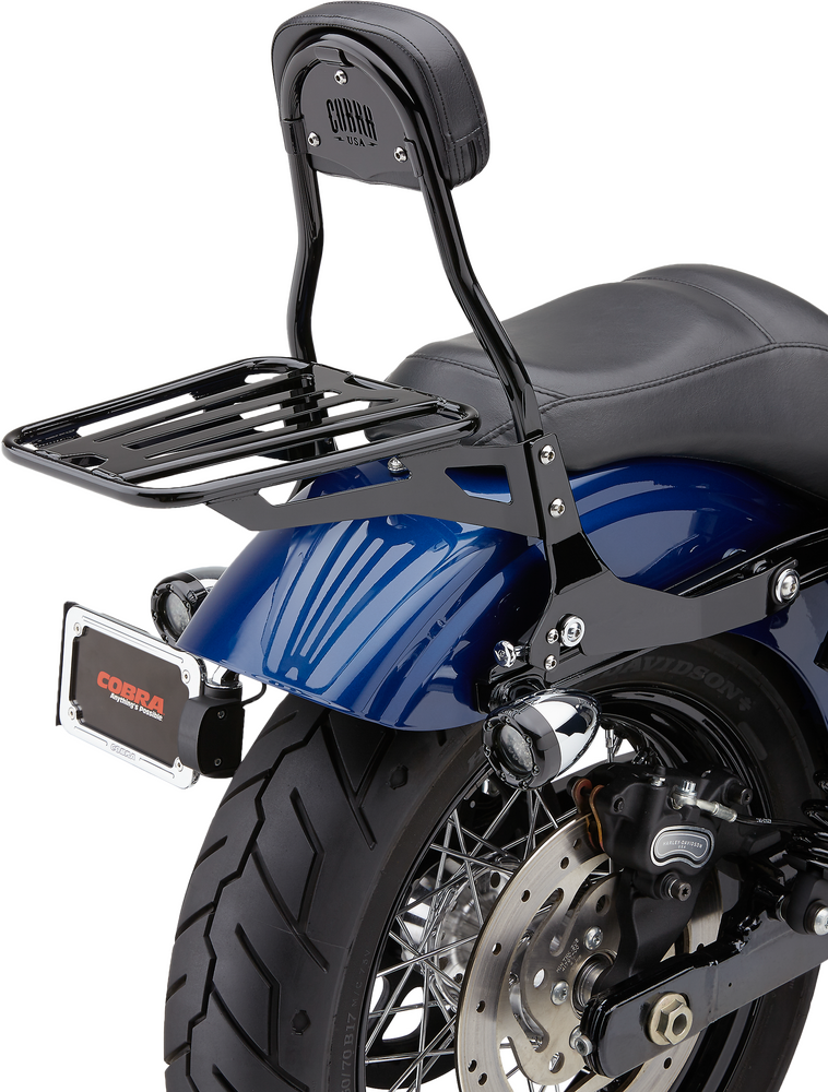 COBRA DETACHABLE BACKREST ROUND BLACK DYNA 06-17