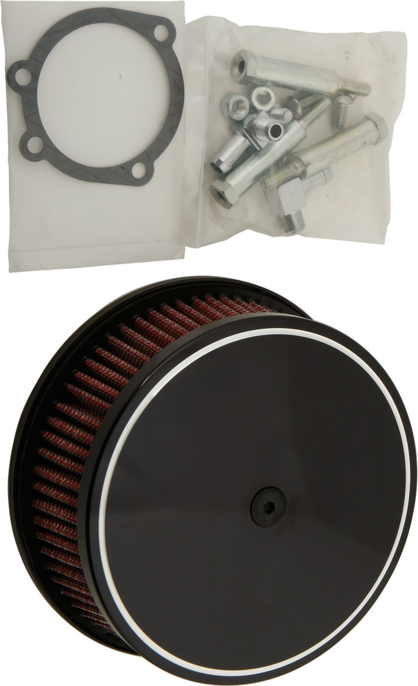 HARDDRIVE ROUND AIR CLEANER HP CLASSIC SMOOTH BLACK 5-7/8"