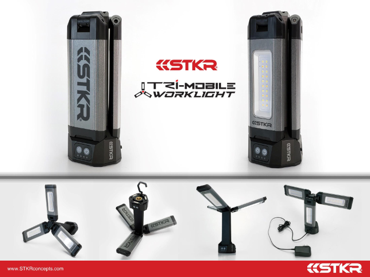 STKR TRI-MOBILE WORK LIGHT 2000 LUMEN