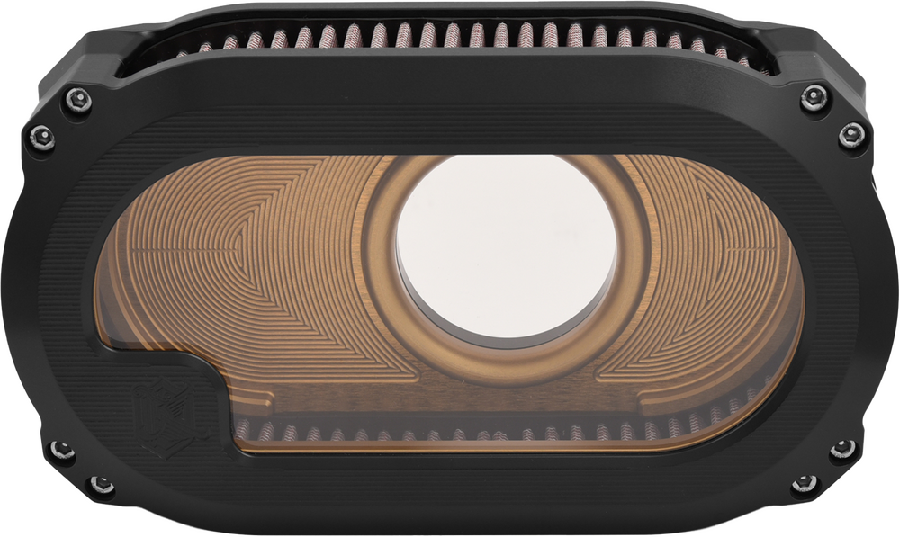 KENS FACTORY NL TC AIR CLEANER W/GLASS BLACK W/GOLD