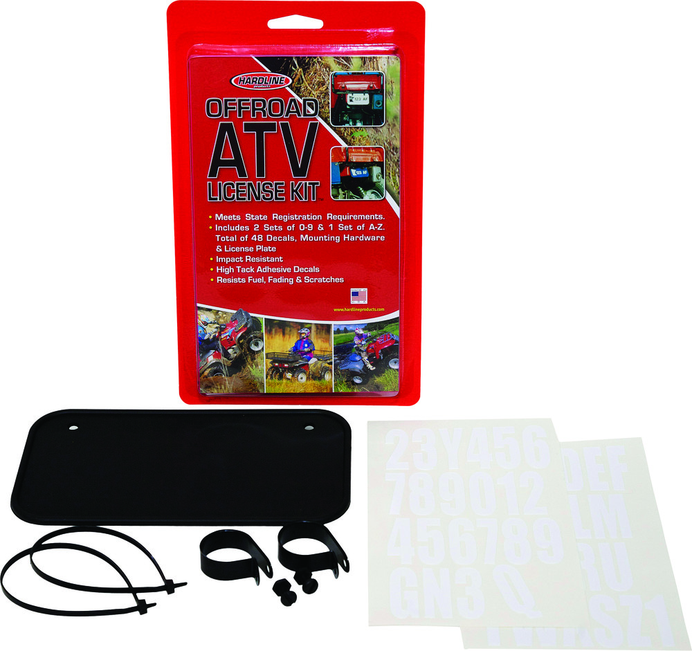 ATV LICENSE PLATE KIT BLACK