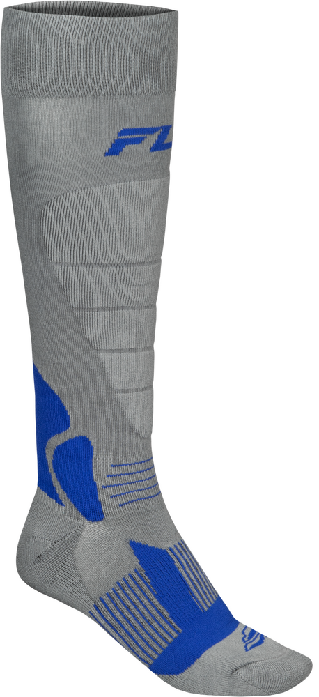 Fly Racing Snow Heavyweight Wool Sock Grey/Blue SM/MD