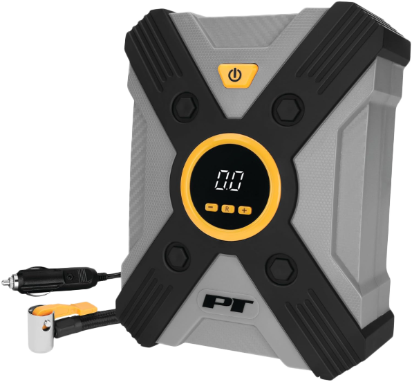 PERFORMANCE TOOL 12V DIGITAL TIRE INFLATOR W/ AUTO-STOP AND LED LIGHT