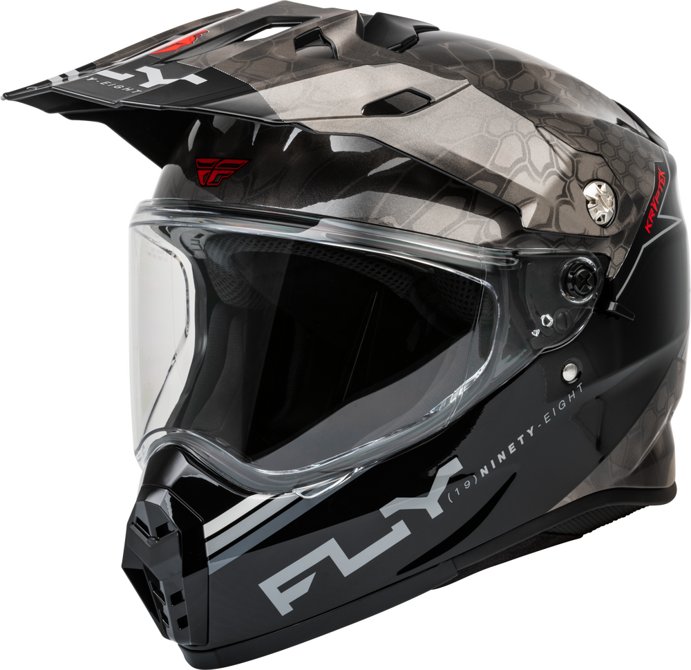 Fly Racing Trekker Kryptek Conceal Helmet (2024) — Black/Grey/White