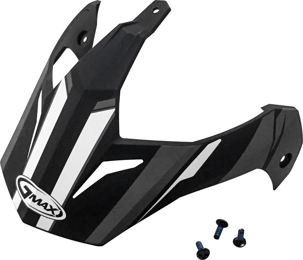 Gmax GM-11/GM-11S Vertical Helmet Visor w/Screws — Black/Dark Silver