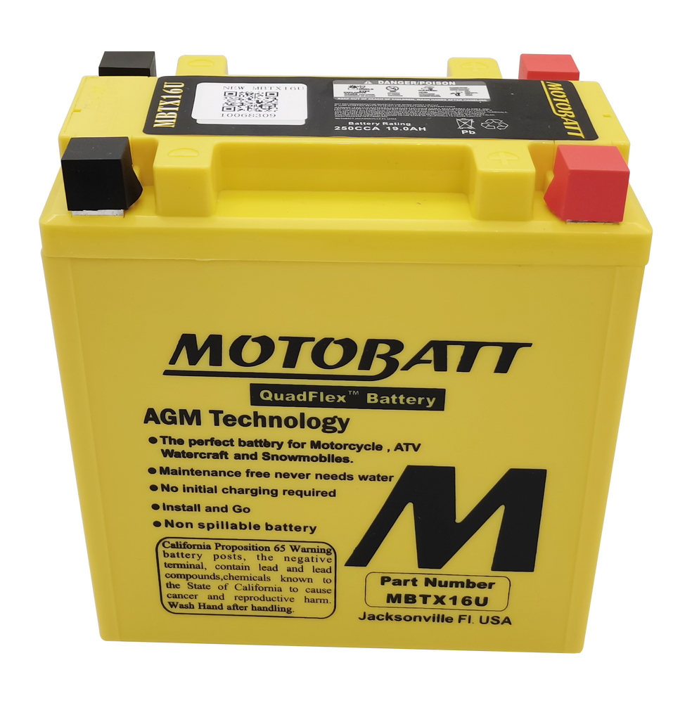MOTOBATT BATTERY MBTX16U SEALED FACTORY ACTIVATED