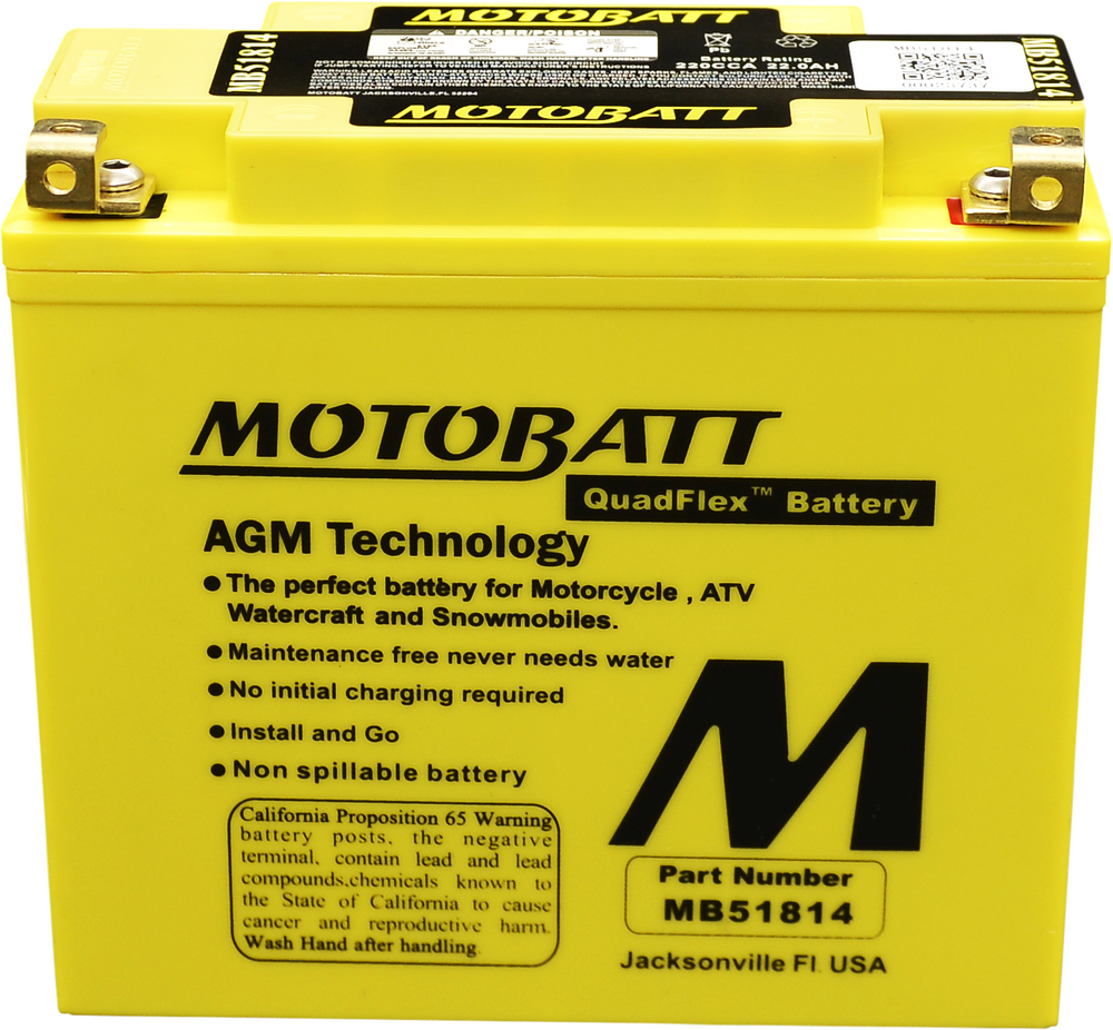 MOTOBATT BATTERY MB51814 SEALED FACTORY ACTIVATED