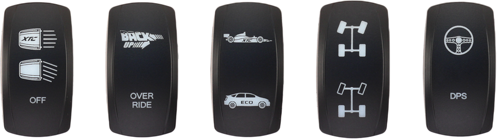 XTC POWER PRODUCTS DASH SWITCH ROCKER FACES 5/PK X3 REPLACEMENT