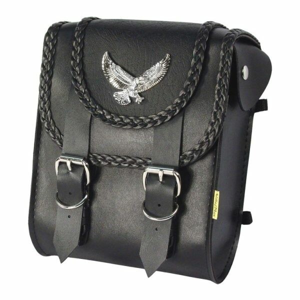 WILLIE & MAX SISSY BAR BAG BLACK MAGIC 8"X10"X4.5"