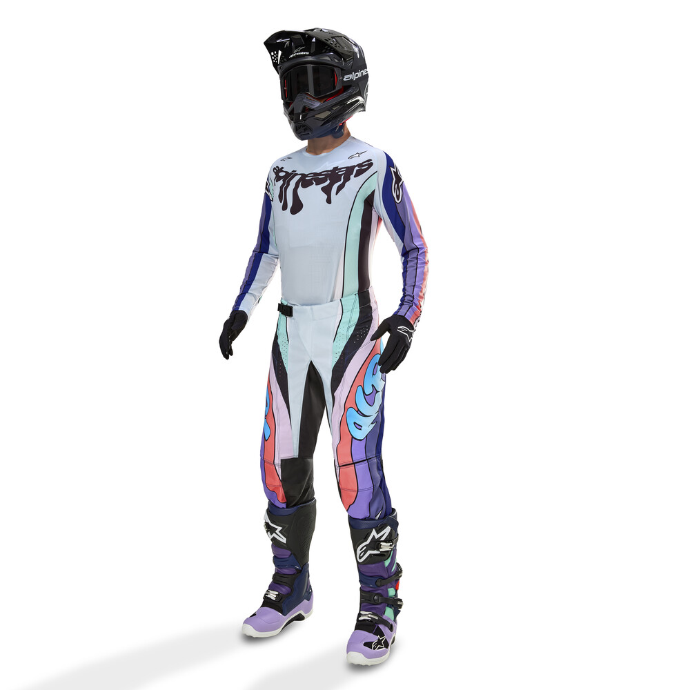 ALPINESTARS TECHSTAR LE IMPERIAL JERSEY DOUBLE PURPLE/BLUE/BLACK MD