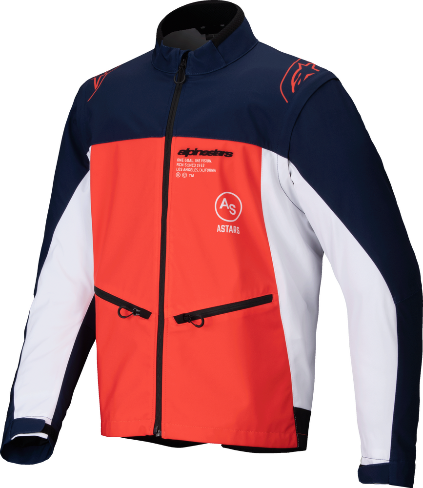 Alpinestars Lite-Dura Softshell Jacket — Navy/Hot Orange/White