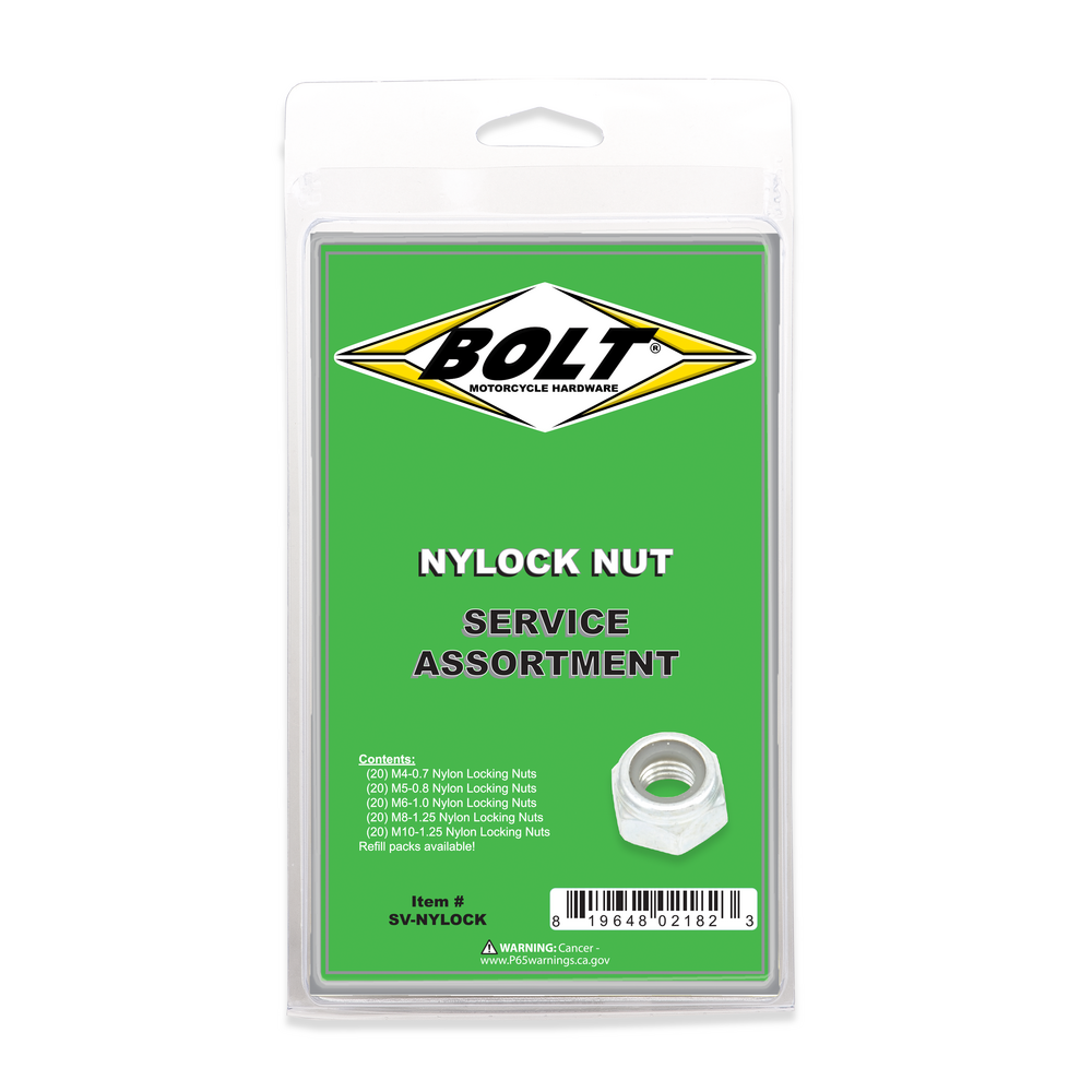 NYLON LOCKING NUT ASSORTMENT 100 PIECE KIT