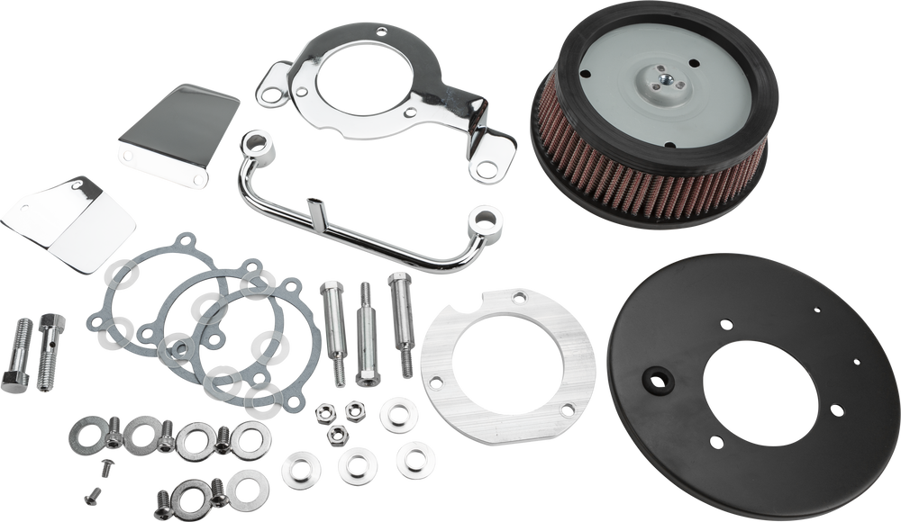 HARDDRIVE M8 ROUND HI PERFORM CHROME A/C AND BREATHER KIT