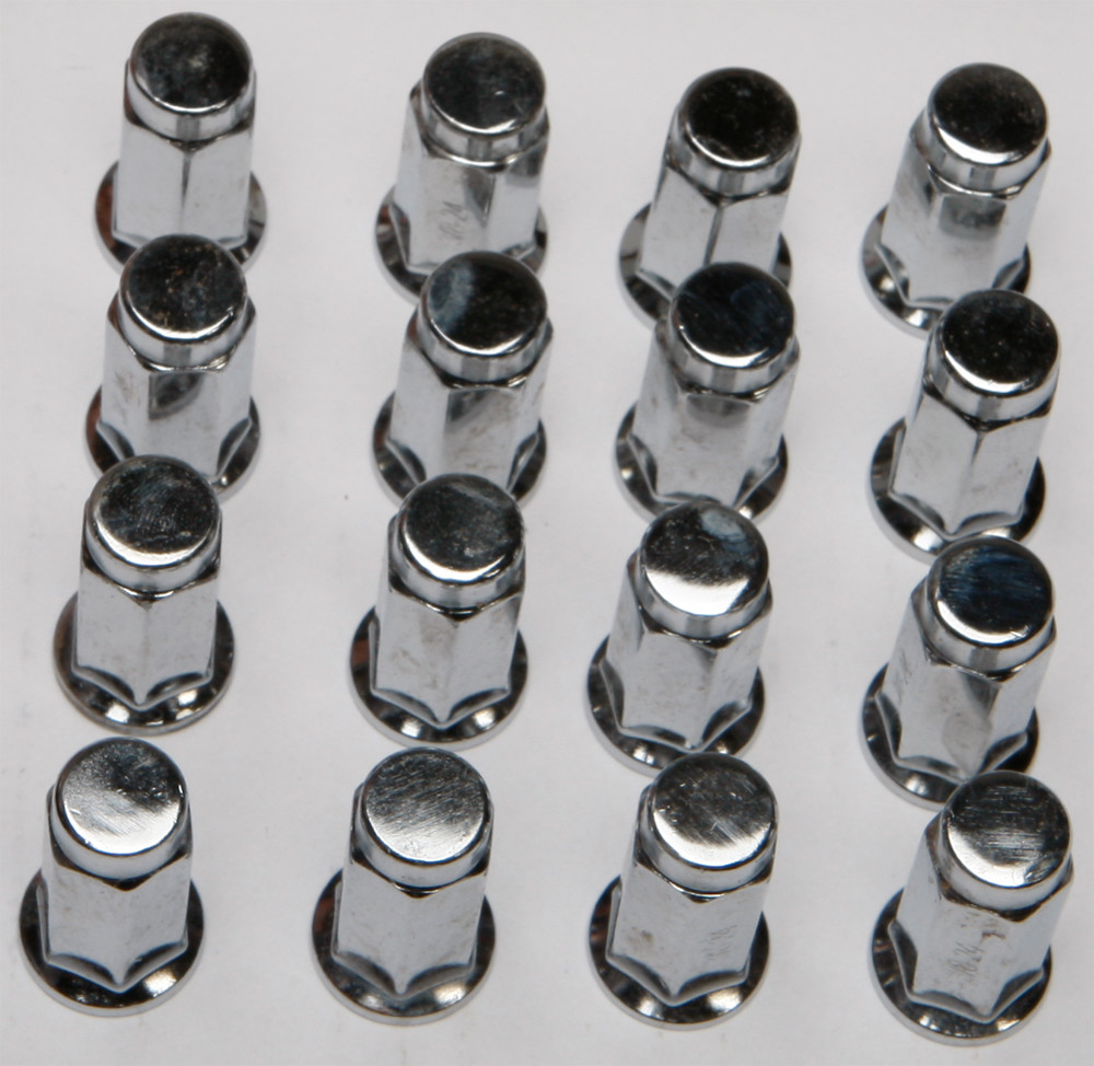 ITP 16/PK 3/8"-24 FLAT BASE CHROME LUG NUTS