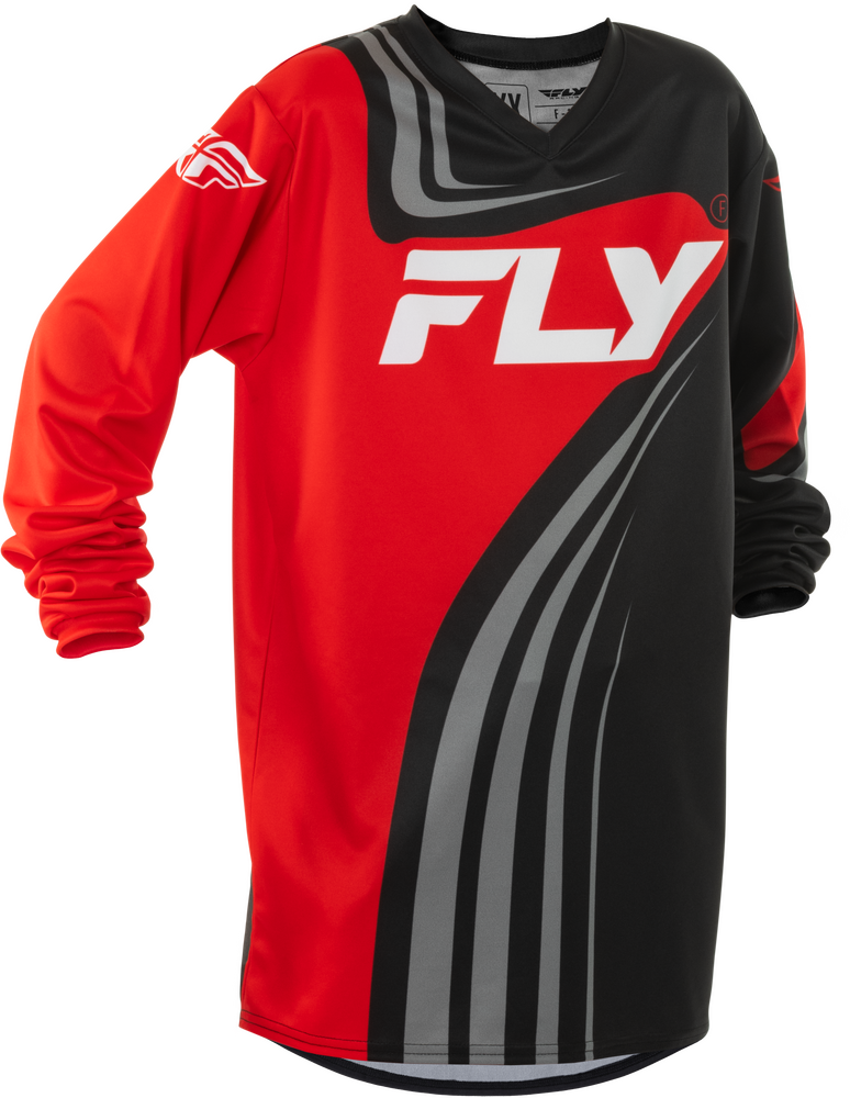 Fly Racing Youth F-16 Jersey — Black/Red/White