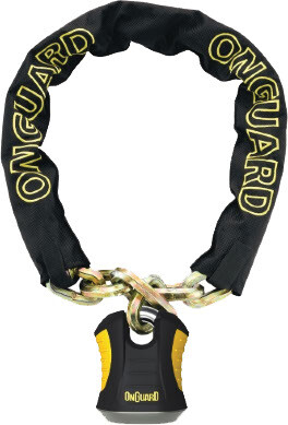 ONGUARD BEAST 8018 CHAIN WITH KEYED PADLOCK BLACK/YELLOW 6 FT