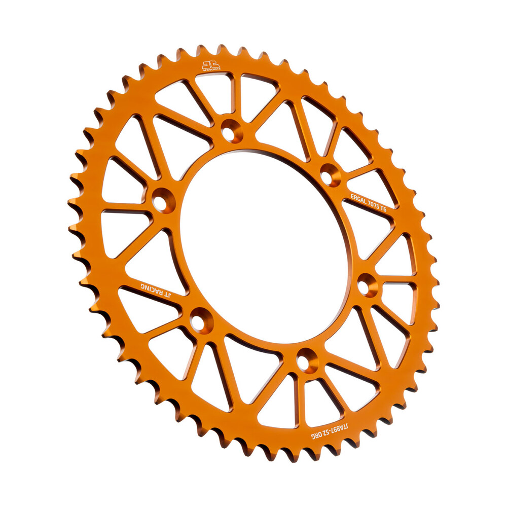 JT REAR RACELITE SPROCKET ALUM 52T-520 ORG HUS/HUSQ/KTM
