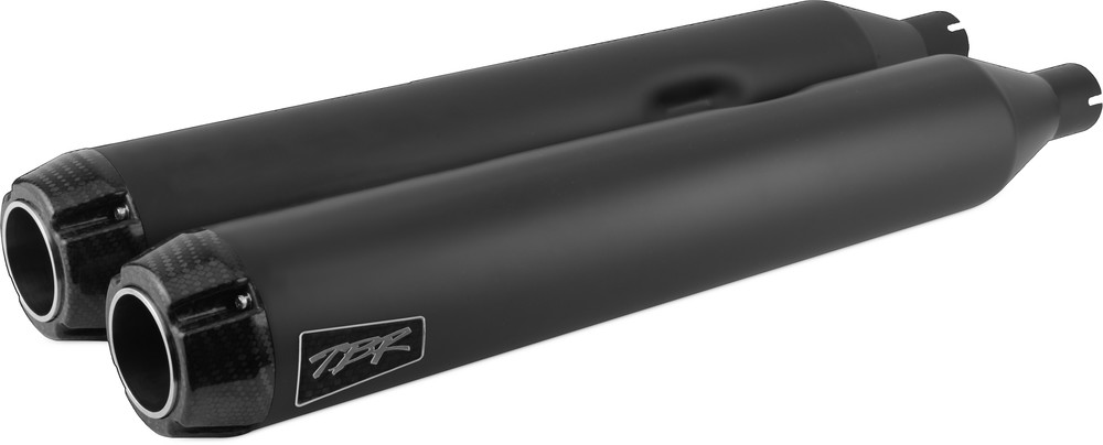 TBR COMP-S SLIP-ON M8 FLH/FLT BLACK W/CF ENDCAP