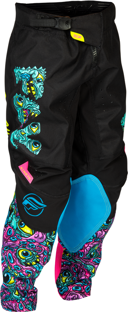 Fly Racing 2026 Kinetic Mutant Youth Pants — Black/Multi Color