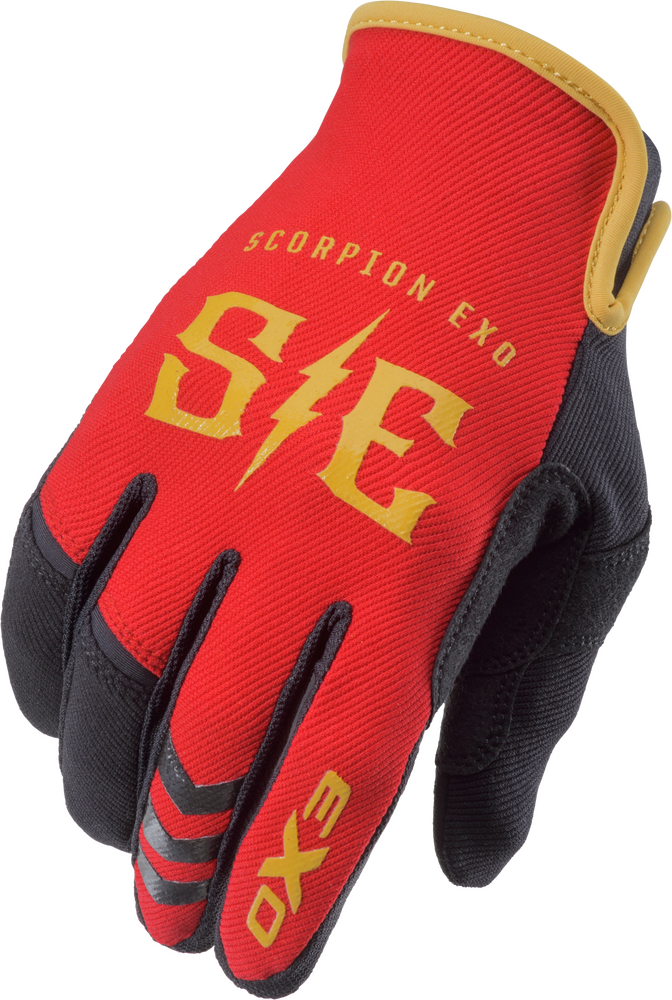 AIR-STRETCH GLOVES CHARGE RED/GOLD 2X