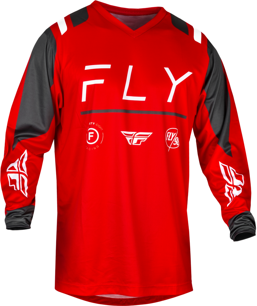 Fly Racing F-16 Jersey — Red/Charcoal/White