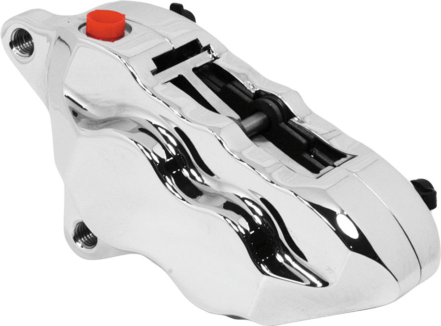 HAWG HALTERS INC 4 PISTON FRONT CALIPER L/H CHROME 00-UP W/ 11.5" ROTOR