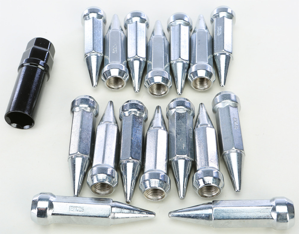 SEDONA SPIKE LUG NUT 12MMX1.25 60' CHROME TAPERED 17MM HD W/KEY