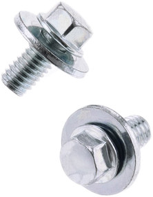 Bolt 8mm Hex Head Flange Bolt 6x1.0x12mm W/16mm Washer 10/Pk