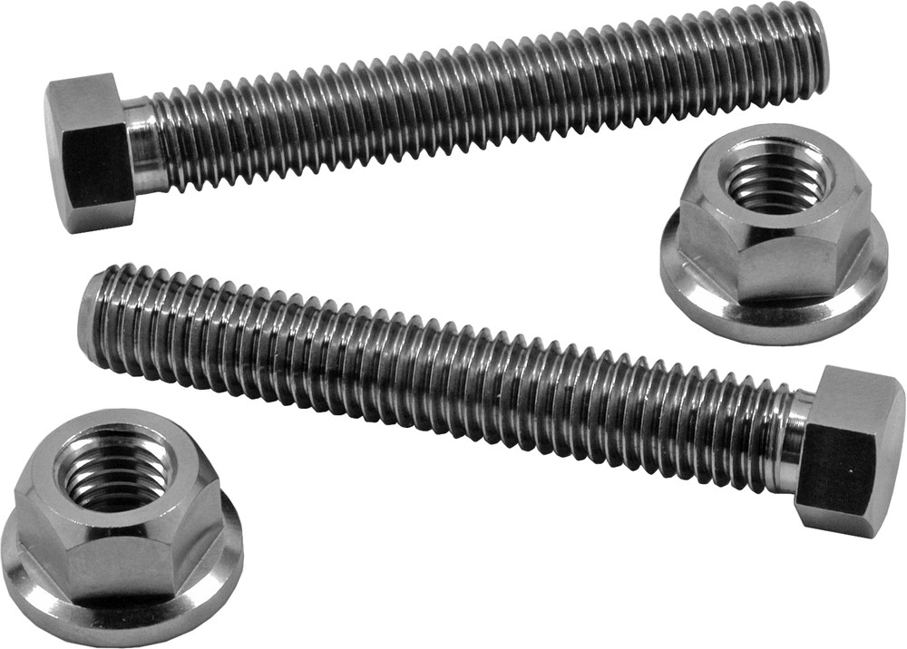 Works Ti Axle Adjuster Bolts Ktm/Hus 10x50mm/10mm / 10mm/13mm Nuts