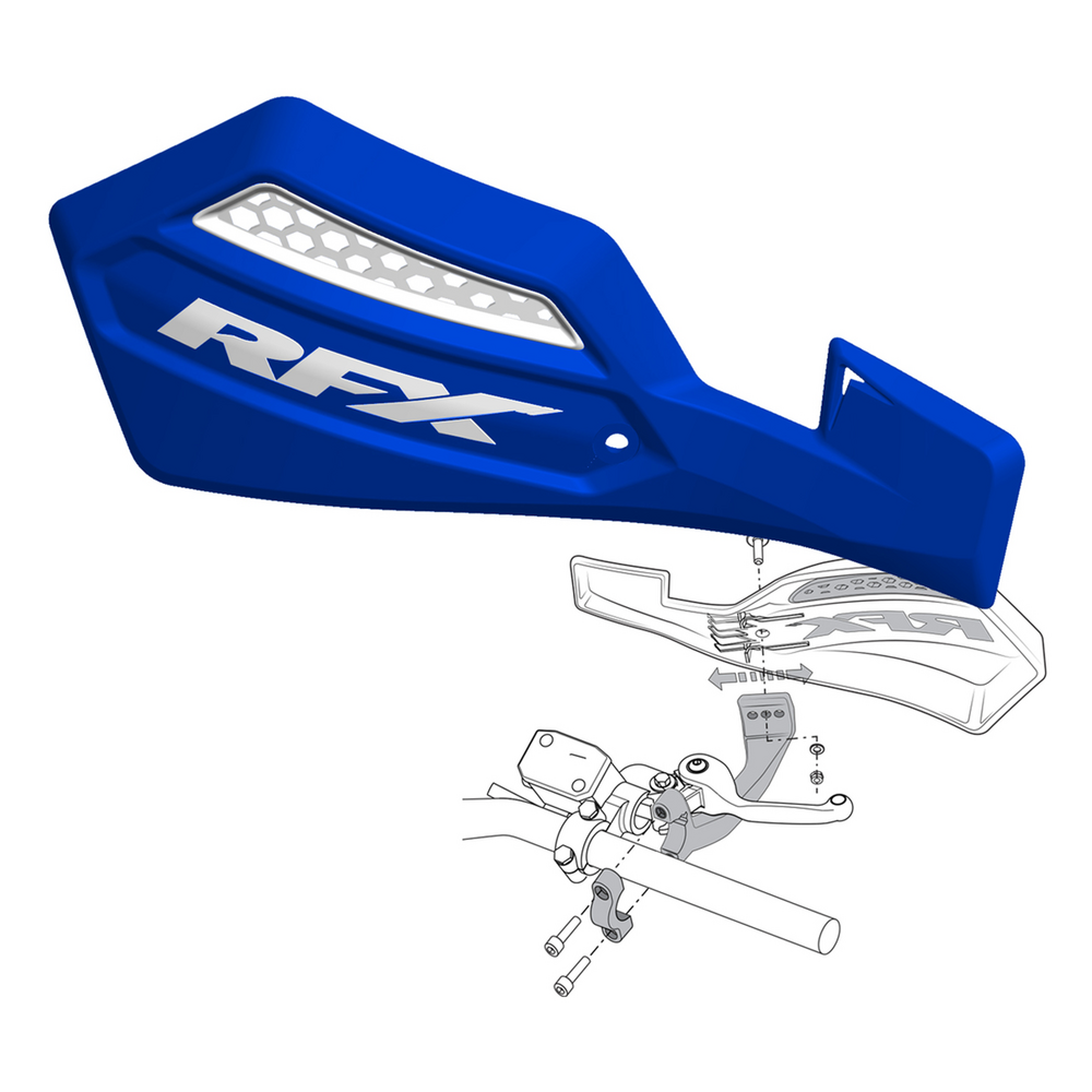 Rfx Race Series Handguard Blue Inc Mount Kit