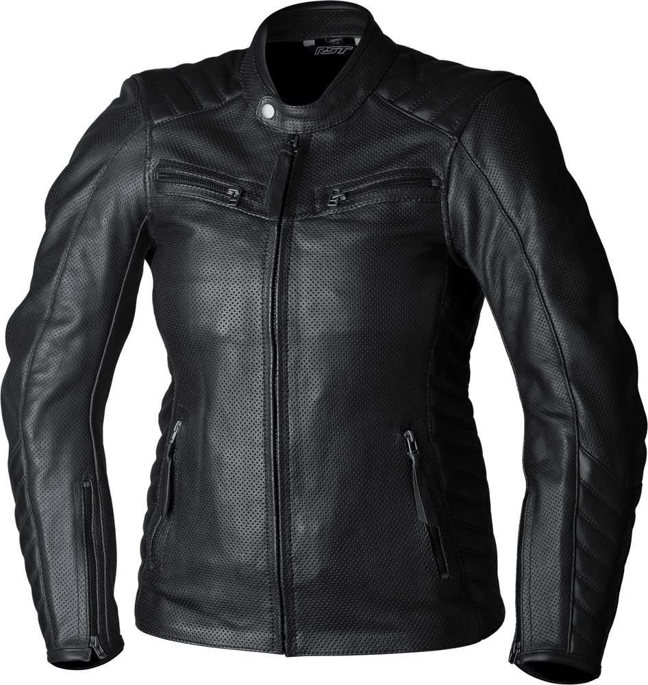 RST LADIES ROADSTER AIR CE JACKET BLACK LEATHER 2XL
