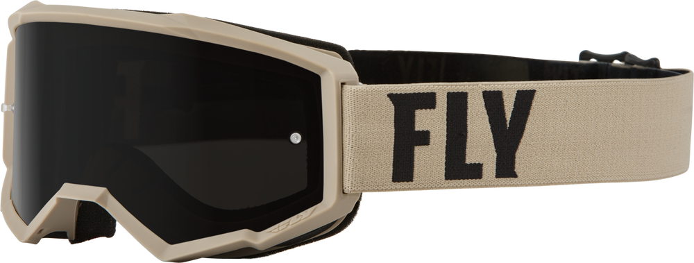 FLY RACING FOCUS SAND GOGGLE KHAKI/BROWN W/ DARK SMOKE LENS