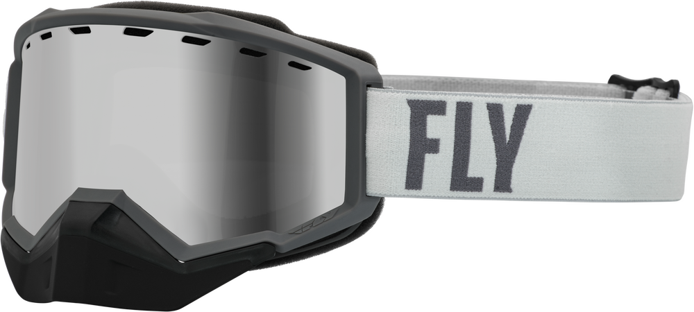 FOCUS SNOW GOGGLE GRY/DARK GRY W/ SILVER MIRROR/SMOKE LENS