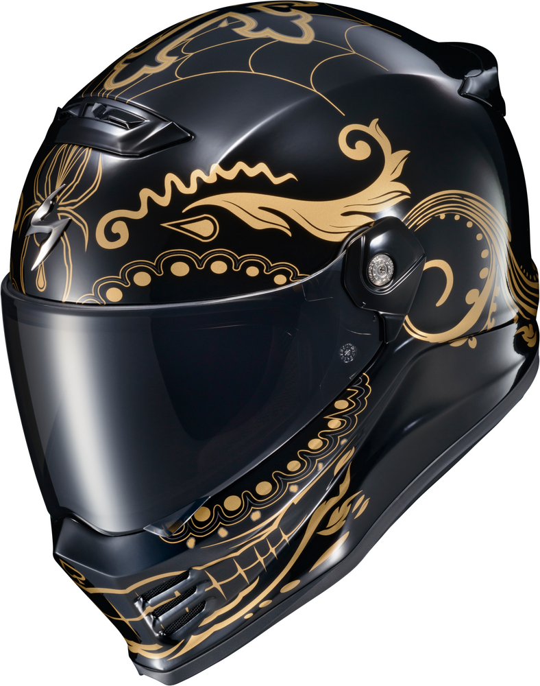 SCORPION EXO COVERT FX FULL FACE HELMET EL MALO GOLD/GLOSS BLACK 2X