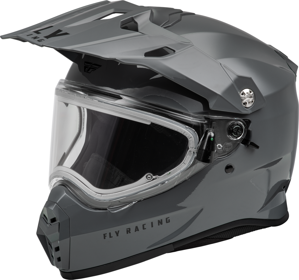 Fly Racing Trekker Cold Weather Helmet Electric Shield (2024) — Grey